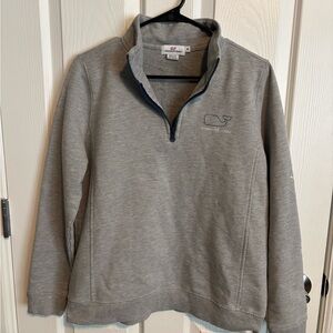 Vineyard Vines Women's Zip-Up Sweater in Heather Gray
